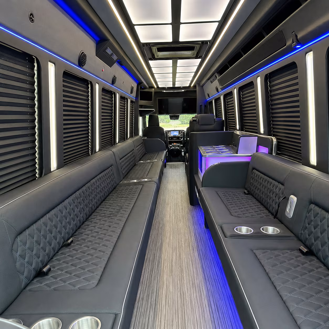 Norfolk Bachelor & Bachelorette Transportation party bus interior