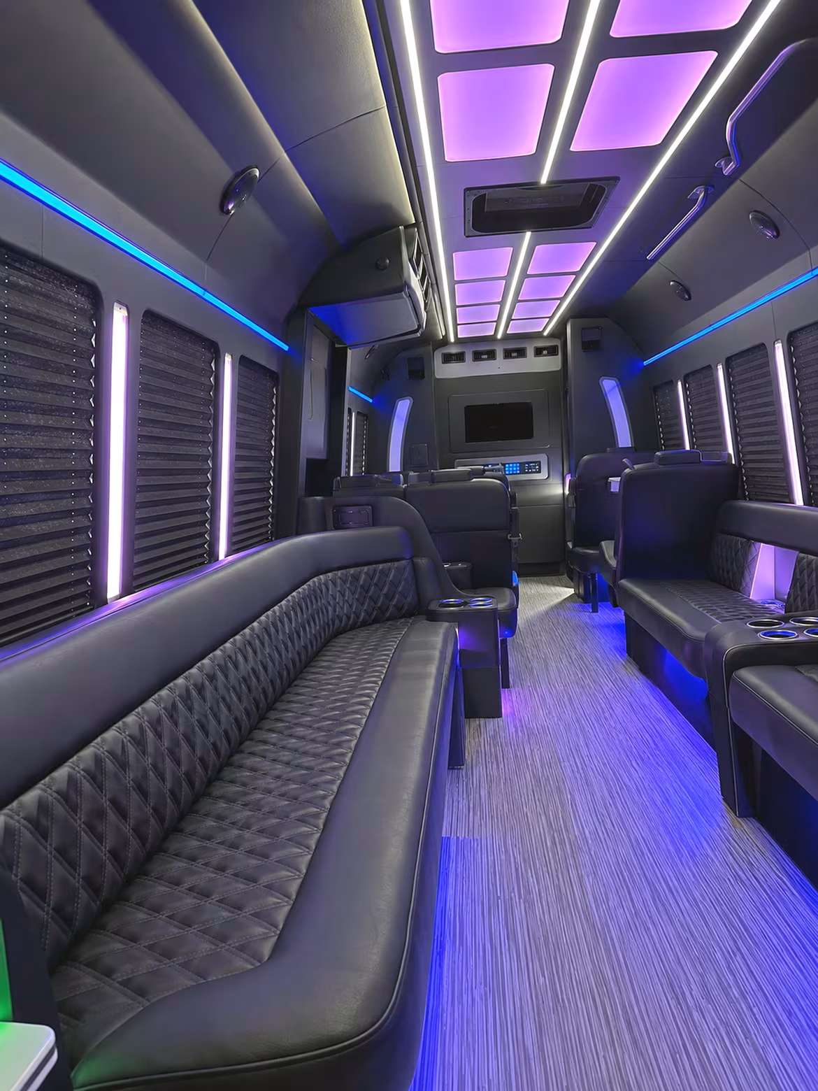 Norfolk Private Event Transportation party bus interior