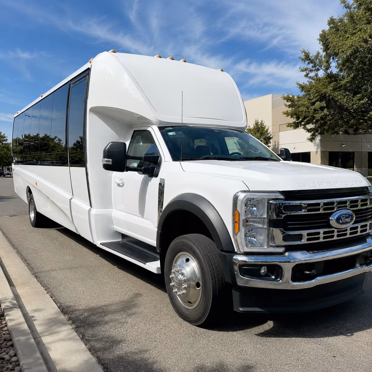Norfolk School Event Transportation party bus exterior