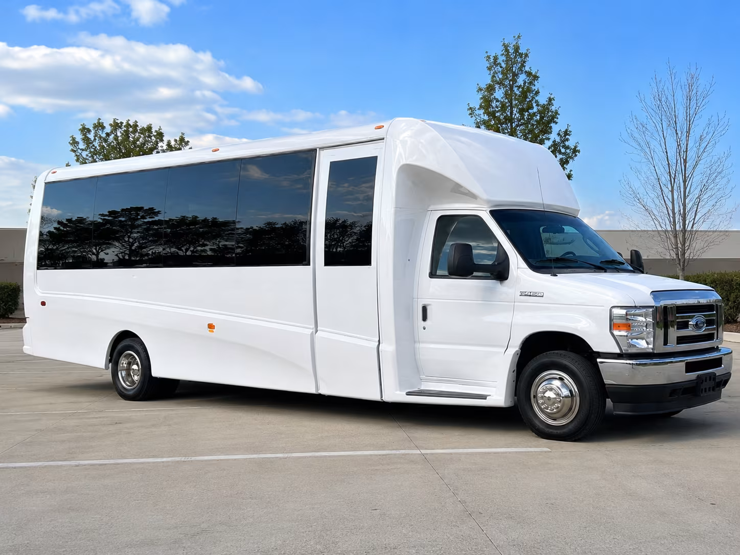 Norfolk School Event Transportation party bus exterior