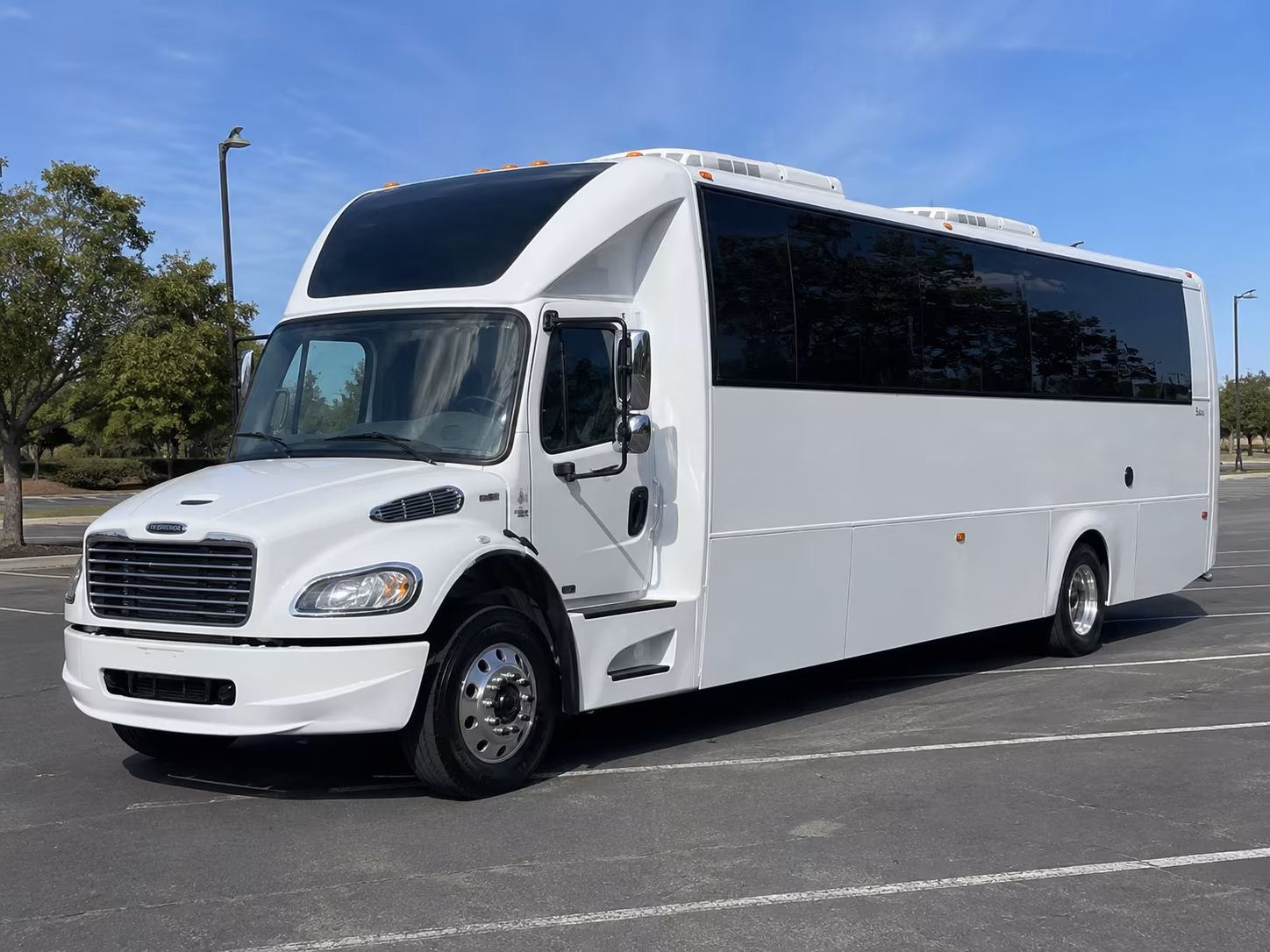 Norfolk Sporting Event Transportation party bus exterior