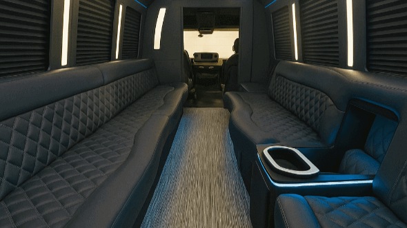 Interior of Charter Bus Company Lynchburg's 20 Passenger Party Bus in Lynchburg