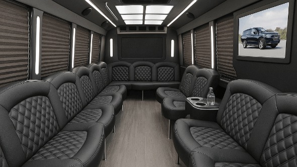 Interior of Charter Bus Company Newport News's 20 Passenger Party Bus in Newport News