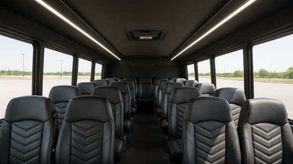 Interior of Charter Bus Company Norfolk's 28 Passenger Minibus in Norfolk