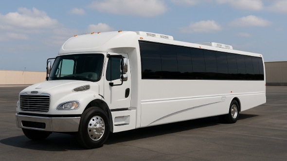 Exterior of Charter Bus Company Newport News's 28 Passenger Party Bus in Newport News