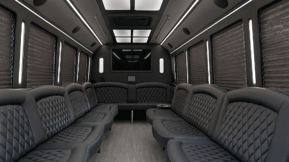 Interior of Norfolk Party Bus Company's 40 Passenger Party Bus in Norfolk