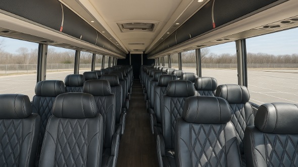 Interior of Charter Bus Company Norfolk's 44 Passenger Charter Bus in Norfolk