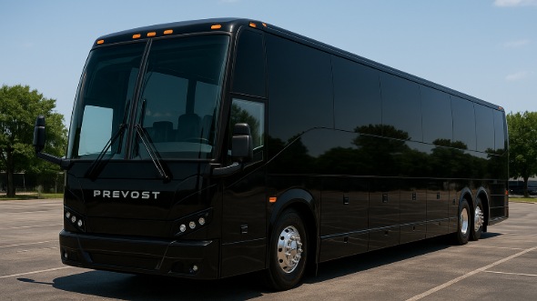 Exterior of Charter Bus Company Norfolk's 45 Passenger Charter Bus in Norfolk