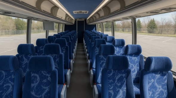 Interior of Charter Bus Company Norfolk's 47 Passenger Charter Bus in Norfolk