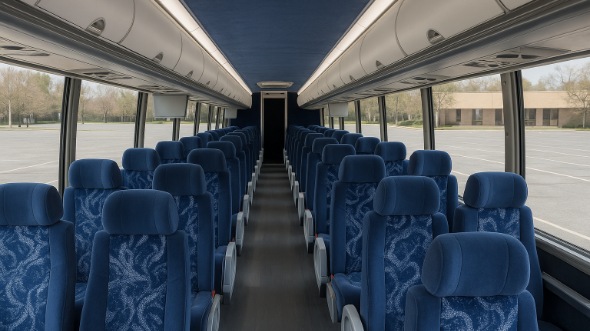 Interior of Charter Bus Company Norfolk's 48 Passenger Charter Bus in Norfolk