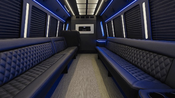50 passenger party bus interior