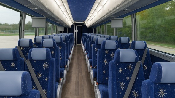 Interior of Charter Bus Company Norfolk's 51 Passenger Charter Bus in Norfolk