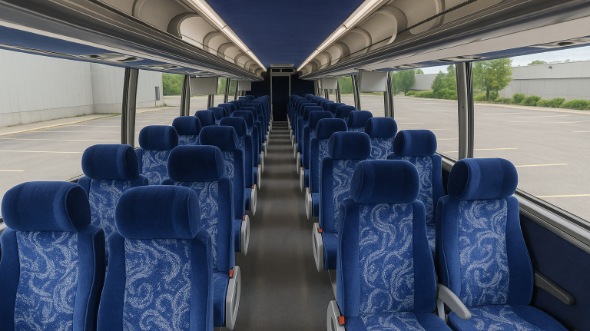 Interior of Charter Bus Company Norfolk's 54 Passenger Charter Bus in Norfolk