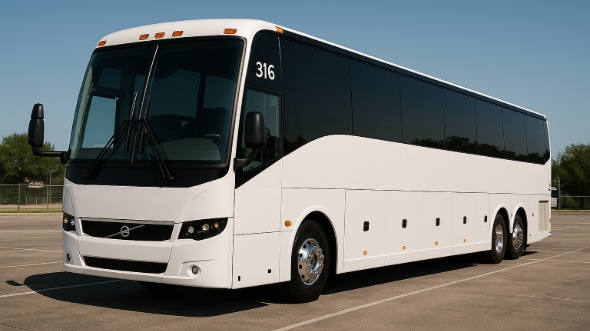 Exterior of Charter Bus Company Norfolk's 55 Passenger Charter Bus in Norfolk