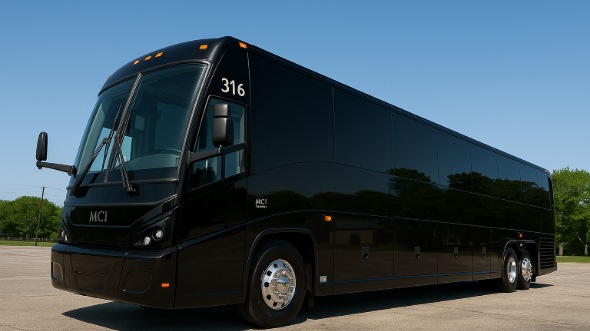 Exterior of Charter Bus Company Norfolk's 56 Passenger Charter Bus in Norfolk