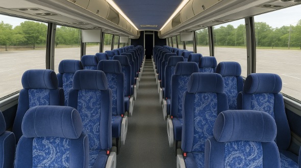 Interior of Charter Bus Company Norfolk's ADA Charter Bus in Norfolk