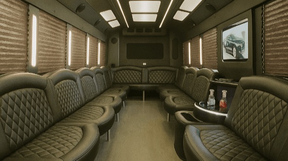 norfolk 30 passenger party bus interior
