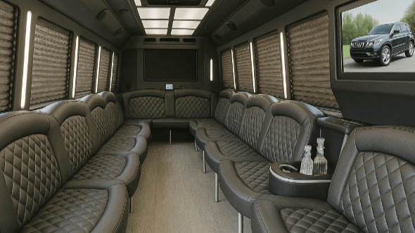 norfolk 50 passenger party bus inside